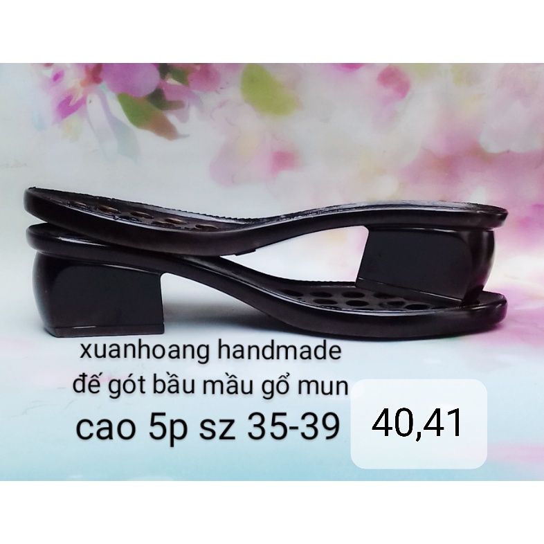 Gót vuông 5cm màu đen