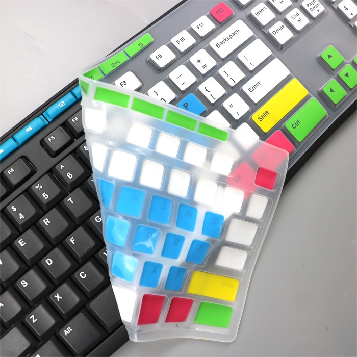 Miếng bọc bàn phím bằng silicon mềm cho Logitech K200 Mk260 Mk275 Mk200 17 Inches