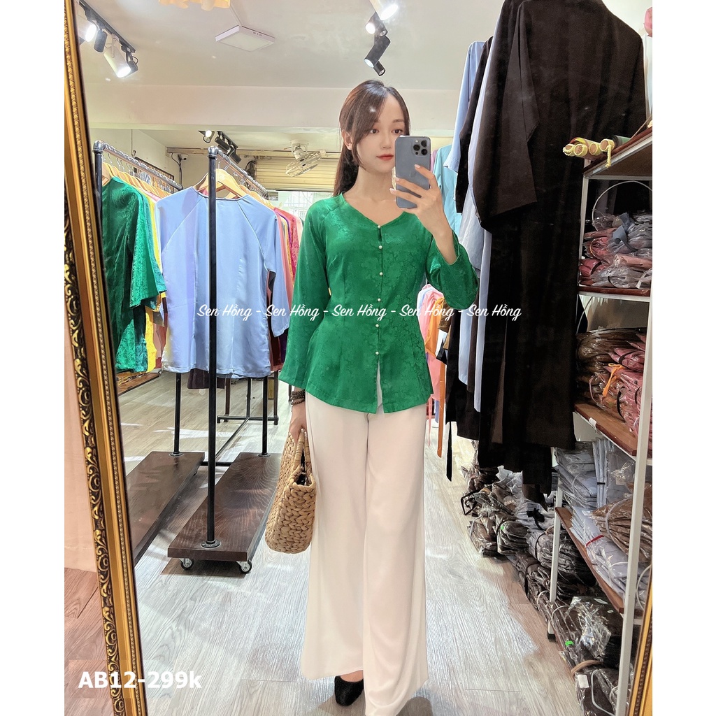 [ĐỦ MÀU] ÁO BÀ BA GẤM VÂN HOA NỔI 3D # đồ bà ba lẻ áo quần chính hãng Sen Hồng # bà ba siêu sang chảnh AB12