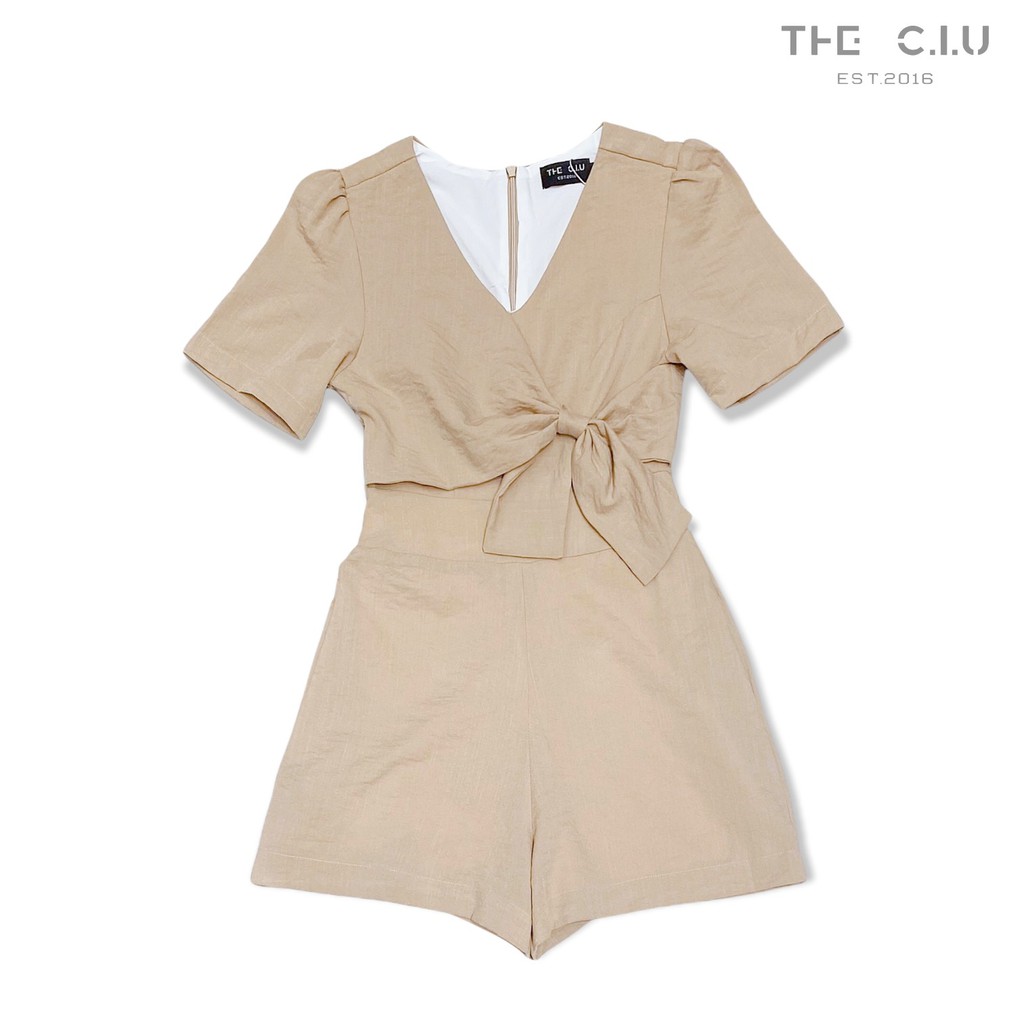 Jumpsuit ngắn phối nơ THE CIU - Brenna Jumpsuit