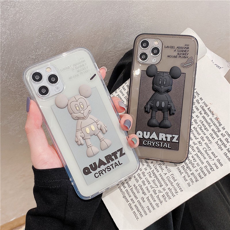 Ốp Điện Thoại Trong Suốt Chống Rơi In Hoạt Hình Chuột Mickey Dễ Thương Cho Iphone