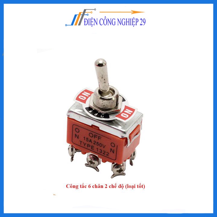 Công Tắc Gạt Đảo Chiều Động Cơ 1322 6 Chân 250VAC-15A