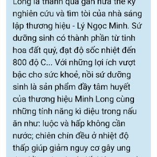 NỒI SỨ DƯỠNG SINH MINH LONG