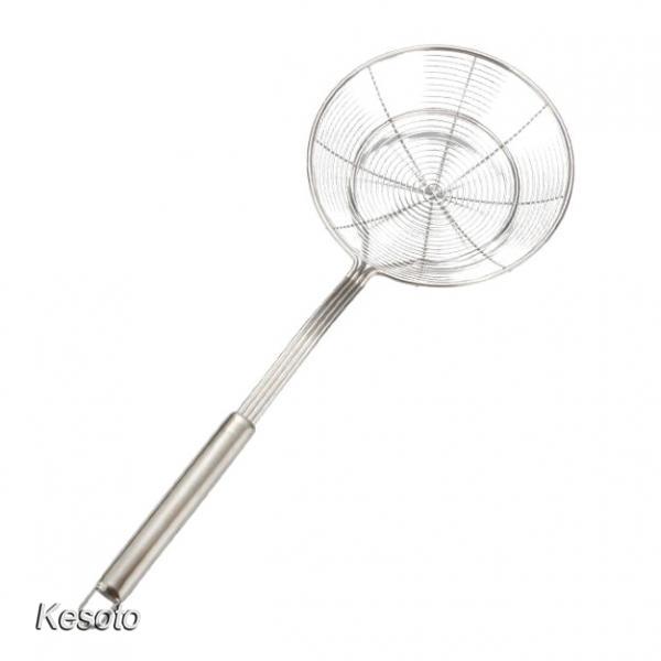 [KESOTO]Stainless Steel Skimmer Chinese Indian Strainer Ladle Frying Chicken 14cm