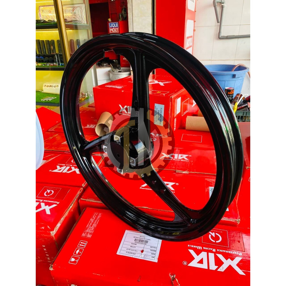 Mâm X1R 3 đao cho Exciter 150 - 155 (bản 1.6 - 1.6) chính hãng - MÀU ĐEN BÓNG TẶNG ĐĨA TRƯỚC