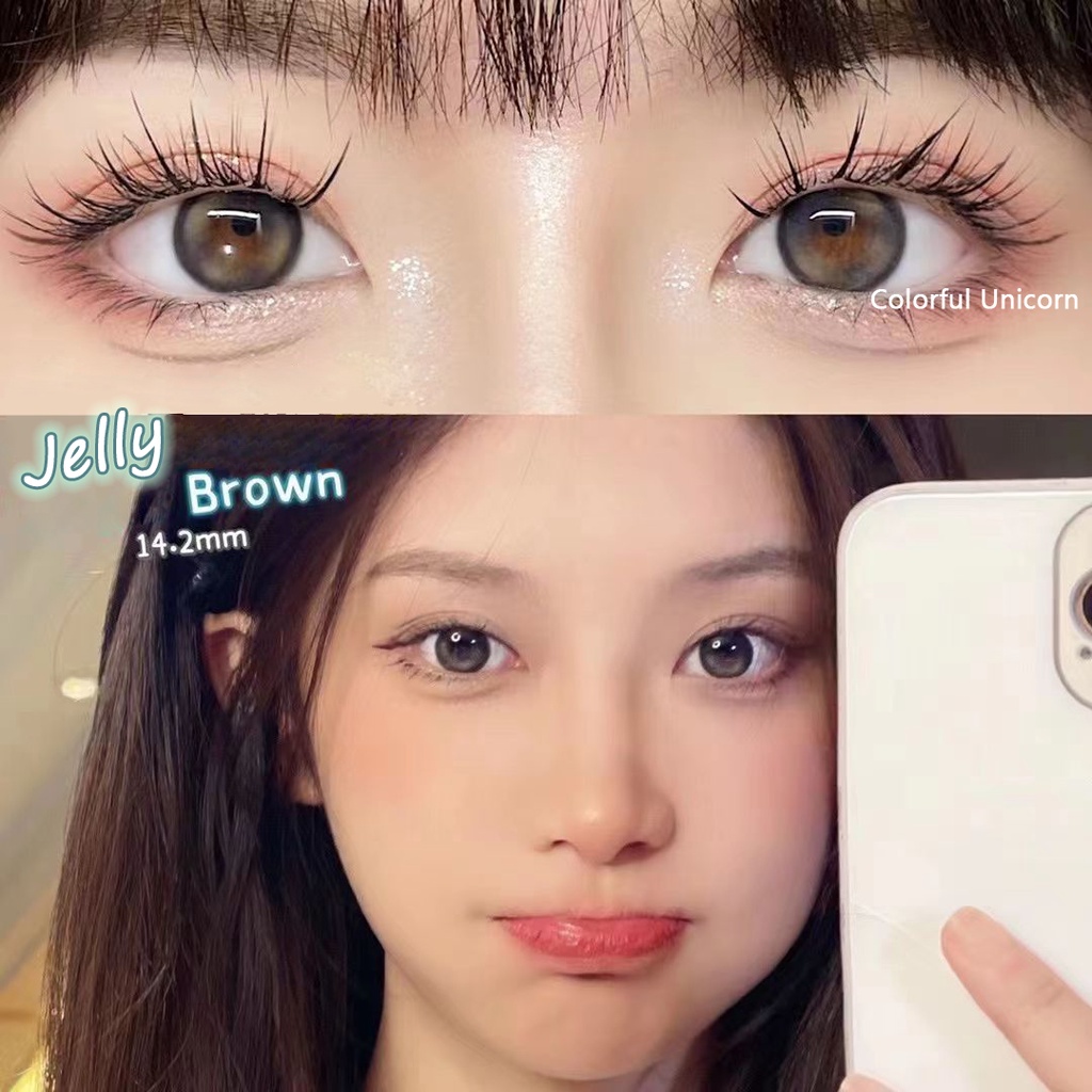 Cặp kính áp tròng COLORHUNTER 0-8 độ 14.2mm sử dụng được một năm