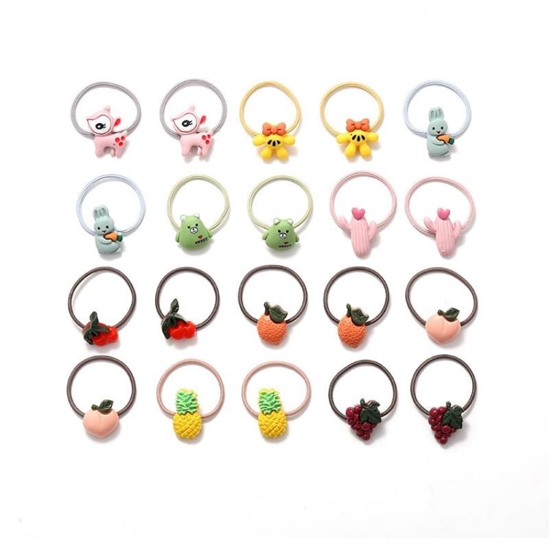 Dây Buộc Tóc Cao Su Họa Tiết Hoạt Hình Dễ Thương Cho Bé