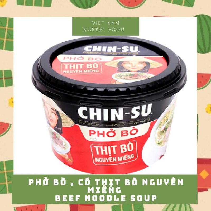 Phở bò Chinsu nguyên miếng hộp