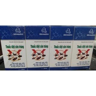 1 LỌ TH U .ỐC D .IỆT CÔN TRÙNG 20ML (RUÔI, MUỖI, KIẾN, DÁN) TRÊN TRÂU, BÒ, CHIM CẢNH, VẸT, CHÓ MÈO