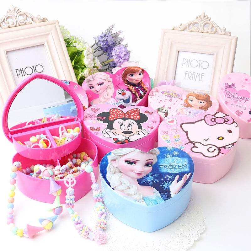 Set Vòng cổ/ Kẹp Tai/ Khuyên Tai Họa Tiết Hoạt Hình Công Chúa Elsa Thời Trang Cho Bé Gái