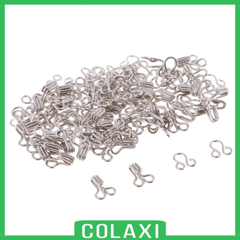 [COLAXI]2x50 Set Sewing Hooks and Eyes Closure for Bra Clothing Dress Fasteners White