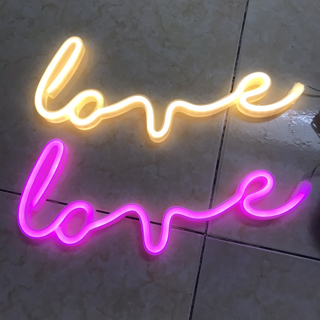 Giảm Giá Đèn Neon Light Chữ Love Cực Cute 🤗 - Beecost