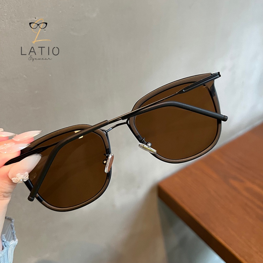 Kính mát nữ LATIO kính chống tia uv mẫu mới 2023 với thiết kế đơn giản kết hợp với nhiều Gang màu đẹp cá tính - KM53