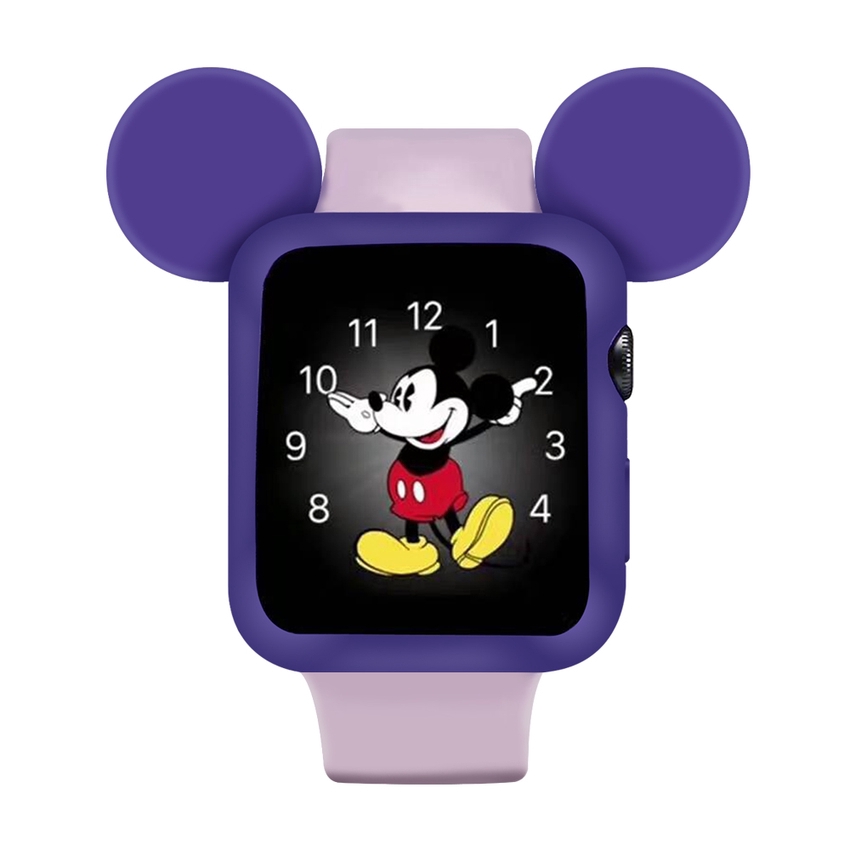 Vỏ bảo vệ kiểu hoạt hình Mickey dễ thương thời trang thích hợp cho đồng hồ Apple Series 5 4 3 2 1 44mm 40mm 38mm 42mm