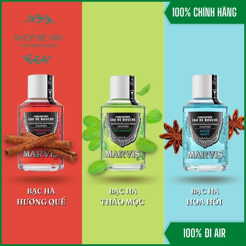 (Bill Đức) Nước súc miệng cao cấp Marvis Collection 120ml, cam kết chính hãng