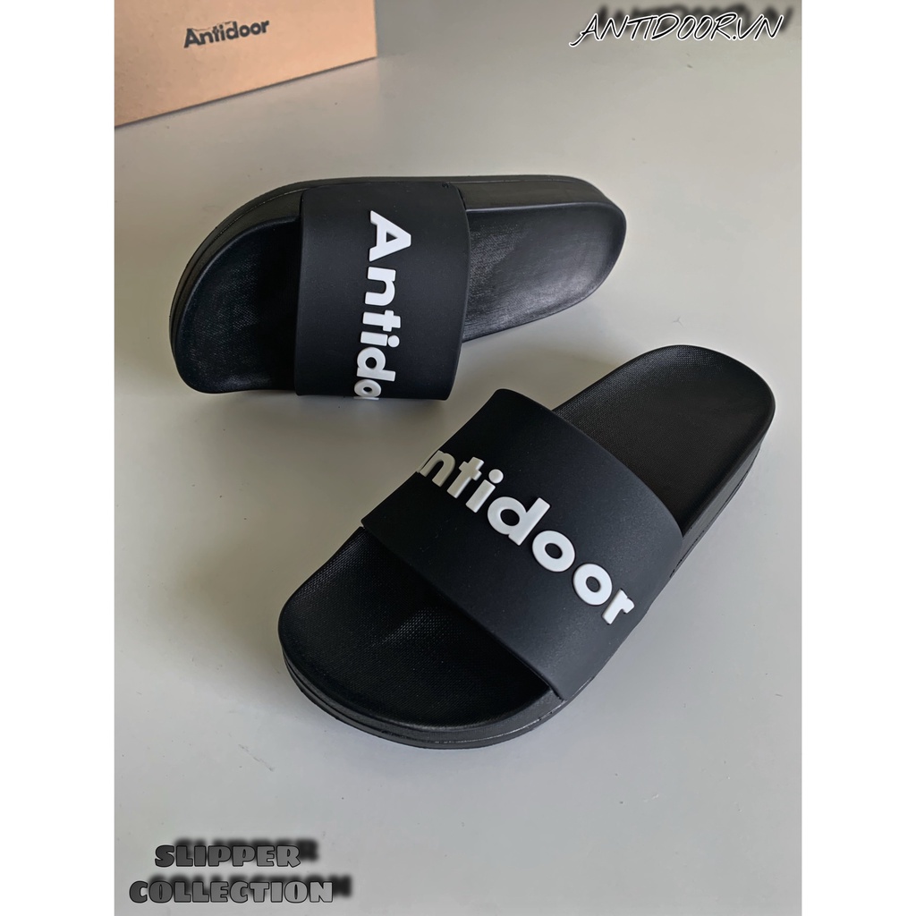 DÉP ANTIDOOR - IN NỔI - CHẤT LIỆU CAO SU CAO CẤP - ĐẾ ĐEN CHỮ TRẮNG  - HÌNH THẬT SHOP CHỤP