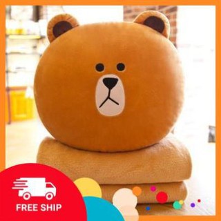 [Dts123]  Bộ chăn gối văn phòng hình thú -