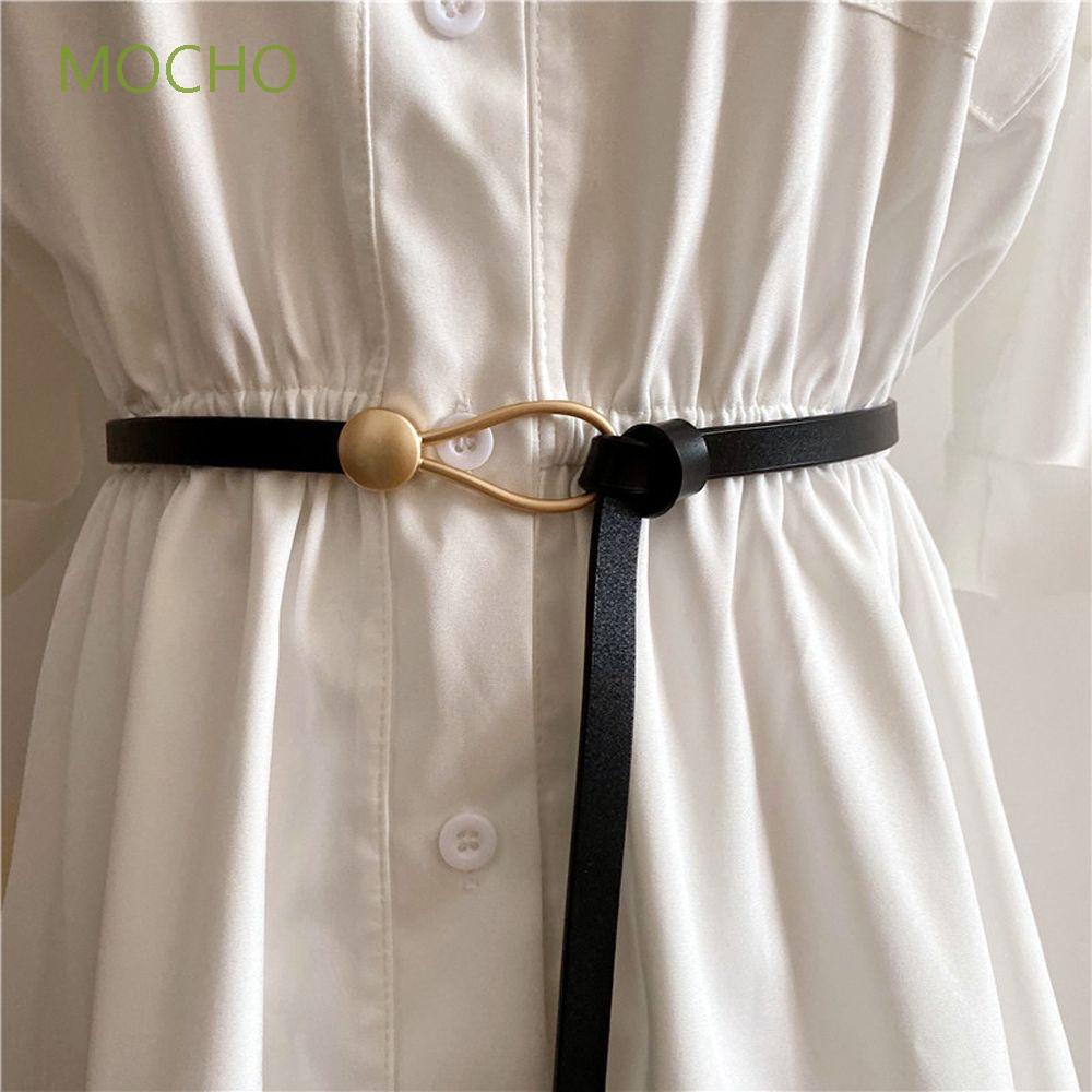 Thắt lưng da màu trơn khóa kim loại có thể điều chỉnh kiểu cổ điển cho nữ