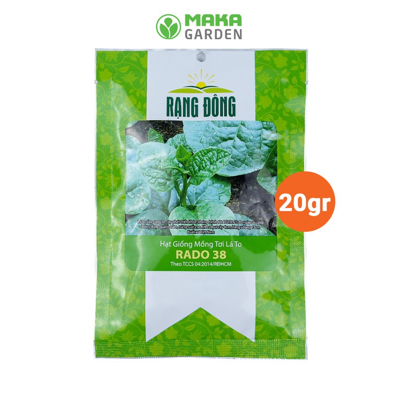 Hạt Giống Mồng Tơi Rado 38 - Gói 20Gr-50Gr - Giàu Dinh Dưỡng , Dễ Nảy Mầm, Thu Hoạch Nhanh