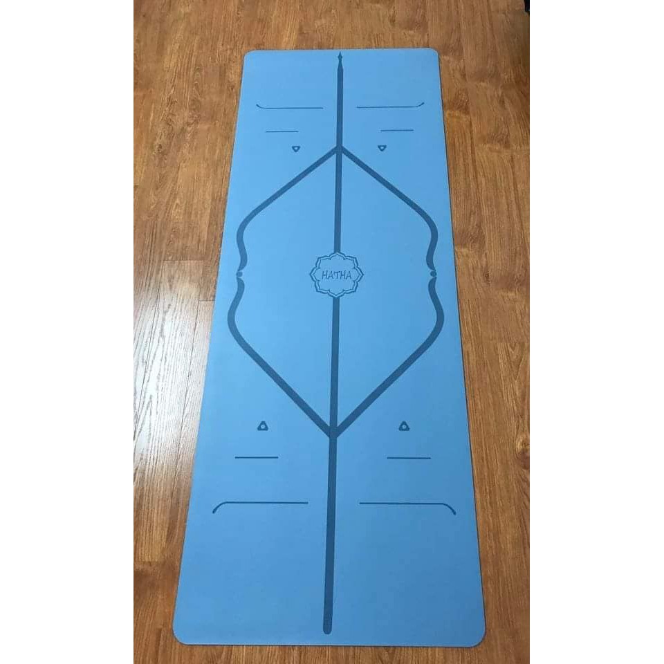 Thảm tập yoga định tuyến 2 lớp TPE chống trượt, tập gym + Tặng kèm dây và túi đựng - Chính Hãng miDoctor