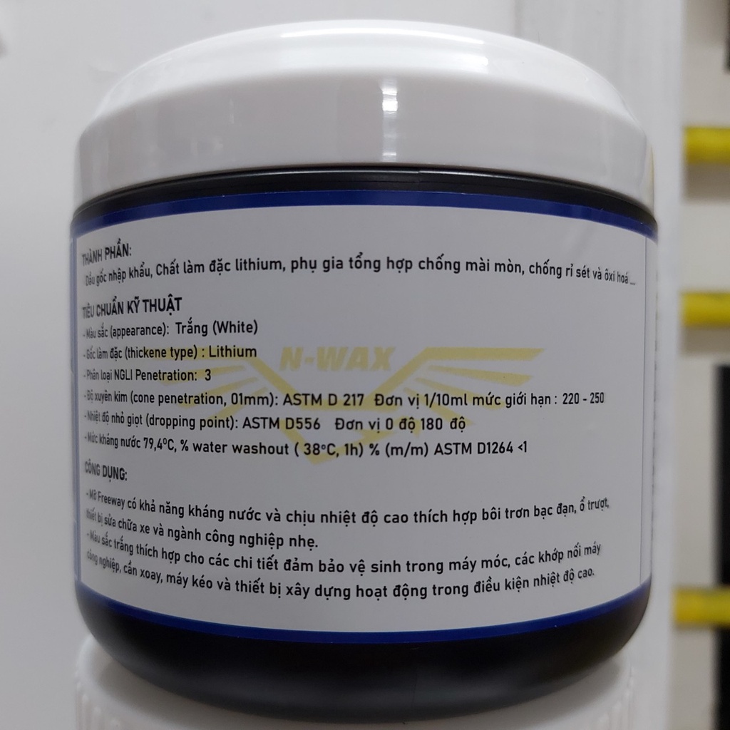 MỠ TRẮNG FREEWAY WHITE GREASE NGLI#3 450 GRAM CHỊU NHIỆT 180 ĐỘ