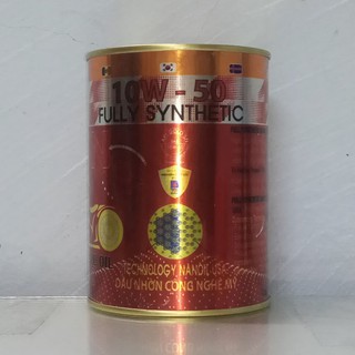 Dầu nhớt động cơ xe số Nanoil USA Racing GOLD SN 10W-50 800ml lon thiếc tổng hợp hoàn toàn