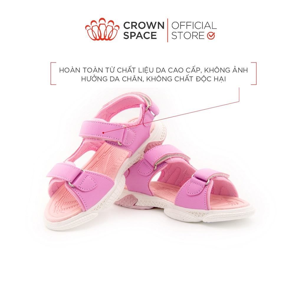 [Mã BMBAU50 giảm 7% đơn 99K] Sandal Đi Học Bé Gái Cao Cấp Crown Space CRUK541 Siêu Êm Chống Hôi Chân Size 25-35