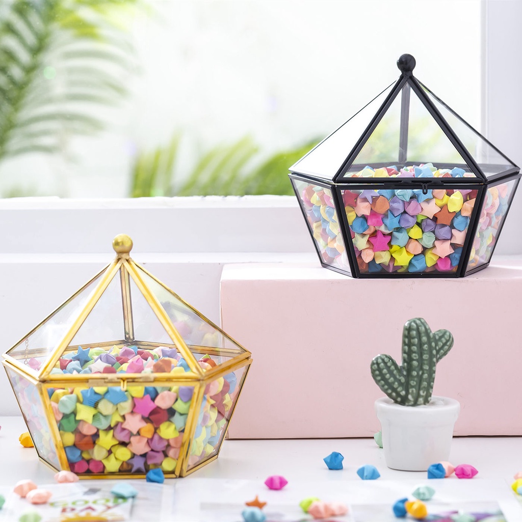 Lọ Thủy Tinh Đựng Trang Sức Hình Viên Thuốc Ngôi Sao May Mắn