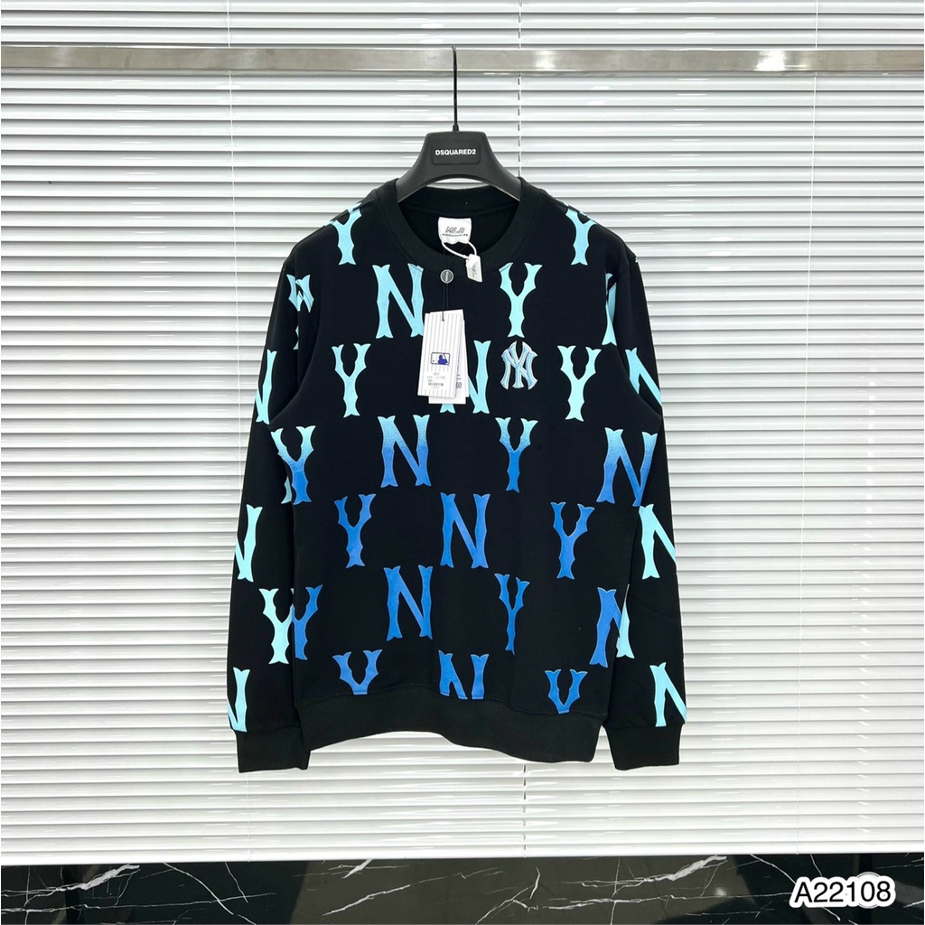Áo Sweater Nam NY Dập Vân Họa Tiết Chữ In Loang Sang Trọng - Áo Nỉ Nam Nữ NY Chất Nỉ Da Cá Cao Cấp DT FASHION MENWEAR