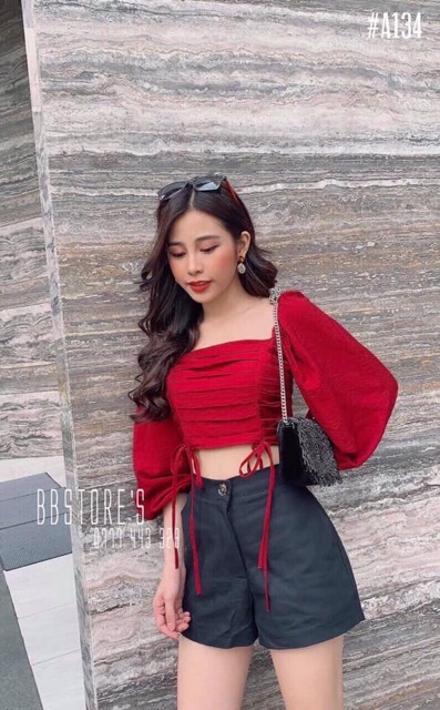 ÁO TAY BỒNG CROPTOP CHẤT SIÊU ĐẸP