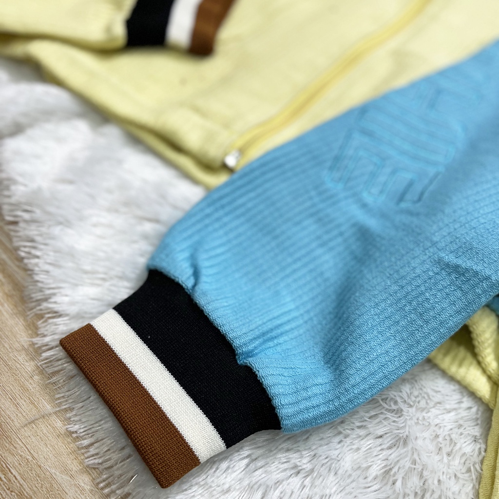 Áo Khoác Bomber Dây Kéo Nữ 2 Túi Trước Chất Nhung Tăm Cao Cấp Ulzzang Dáng Rộng