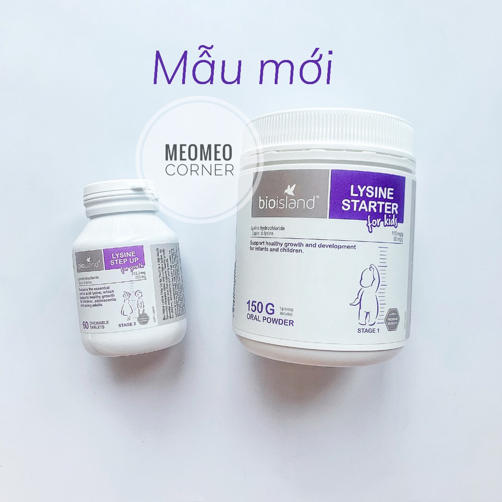 Bột Lysine milk cho bé Bio Island Lysine