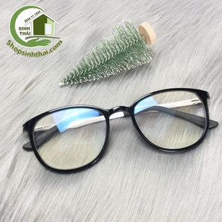 Mắt kính gọng nhựa hai màu đen trắng, viền đen, gọng trắng cao cấp ( giá sỉ )