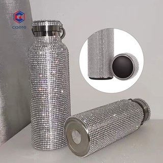 Bình Nước Giữ Nhiệt Họa Tiết Đính Đá Chất Liệu Thép Không Gỉ