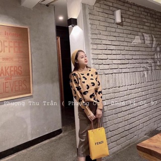 Set bộ len báo + chân váy len