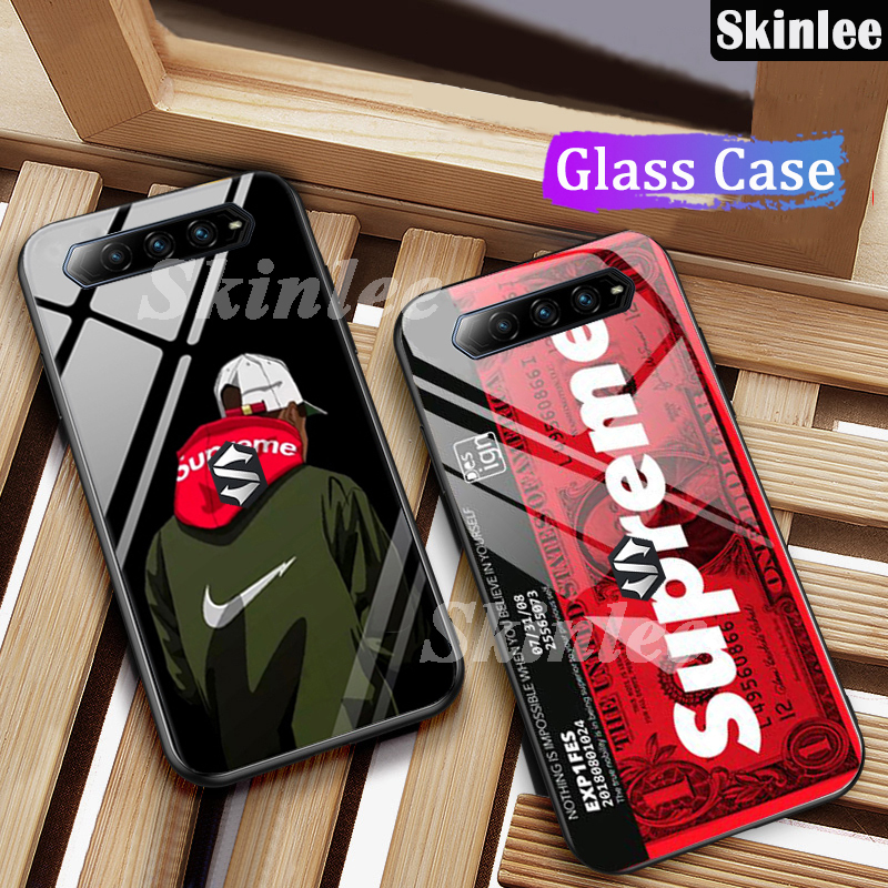 ốp điện thoại Kính Cường Lực In Chữ Supreme Cá Tính Cho Xiaomi Black Shark 4 Pro 3 Pro