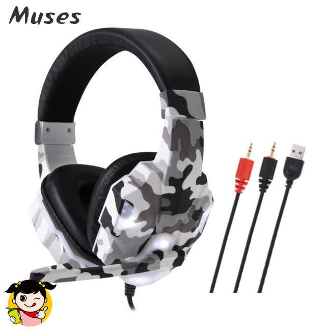 Tai Nghe Chụp Tai Có Dây Cổng USB Dạ Quang Chuyên Game
