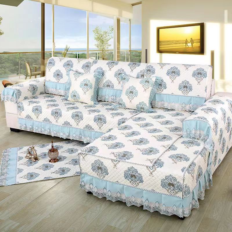 Vỏ Bọc Đệm Ghế Sofa Bốn Mùa Thông Dụng Chống Trượt Họa Tiết Đơn Giản Hiện Đại