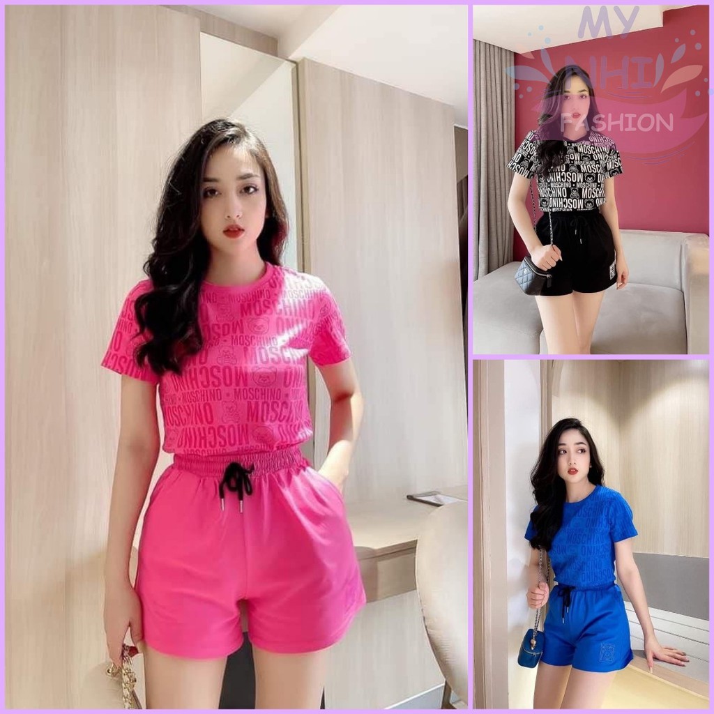 Set Ngắn Dạo Phố Siêu Xinh, Đồ mặc nhà cực đẹp hoạ tiết siêu sang thun sữa mát mẻ | SNDP06 Mỹ Nhi Fashion