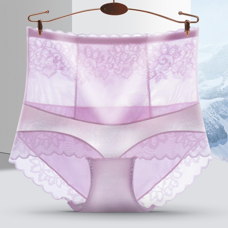 High-waist underwear women's antibacterial hip-lifting pure cotton lace-up abdomen waist shaping pants ladies briefs thin | BigBuy360 - bigbuy360.vn