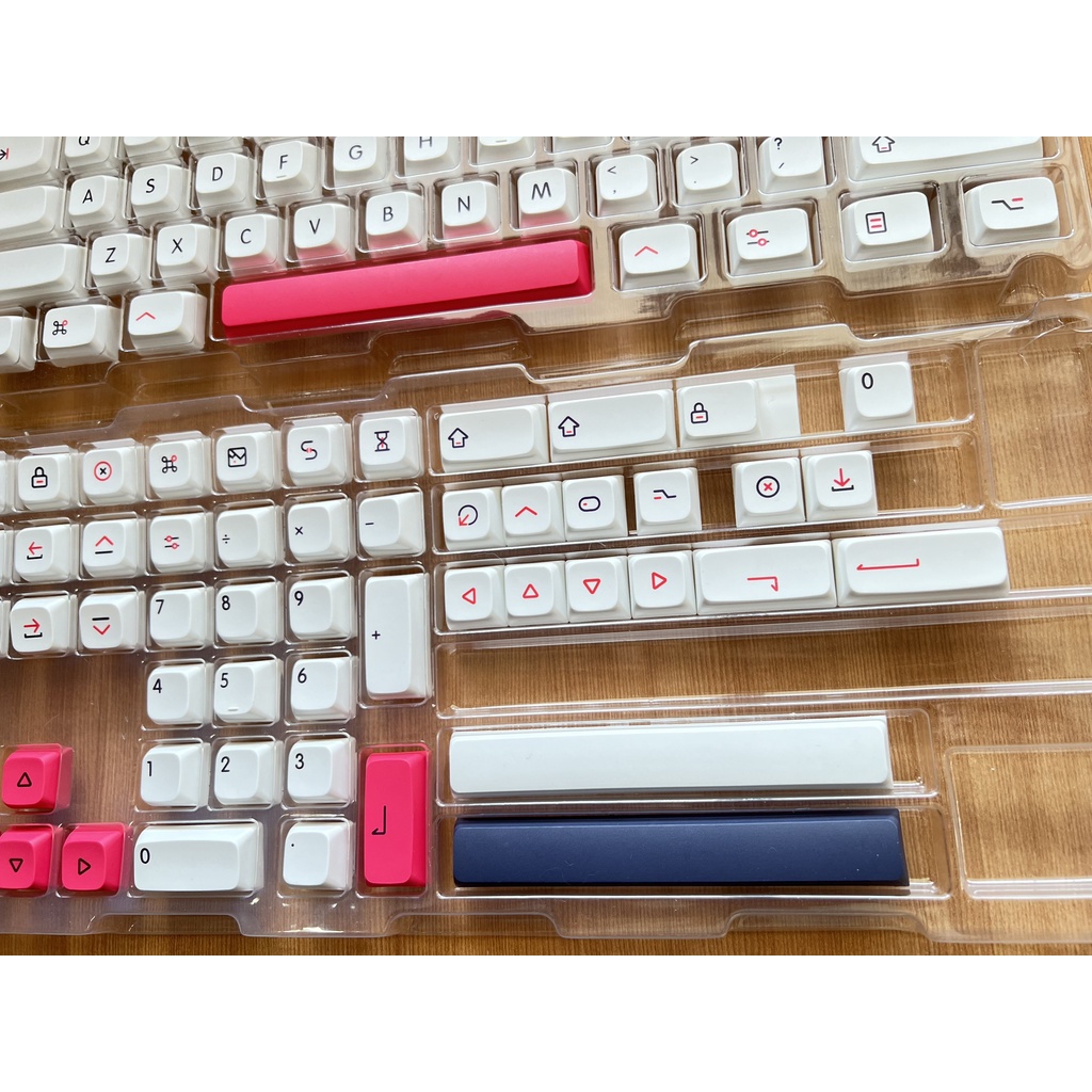 Bộ Keycap PBT nút bàn phím cơ profile XDA Matcha, Eva Red