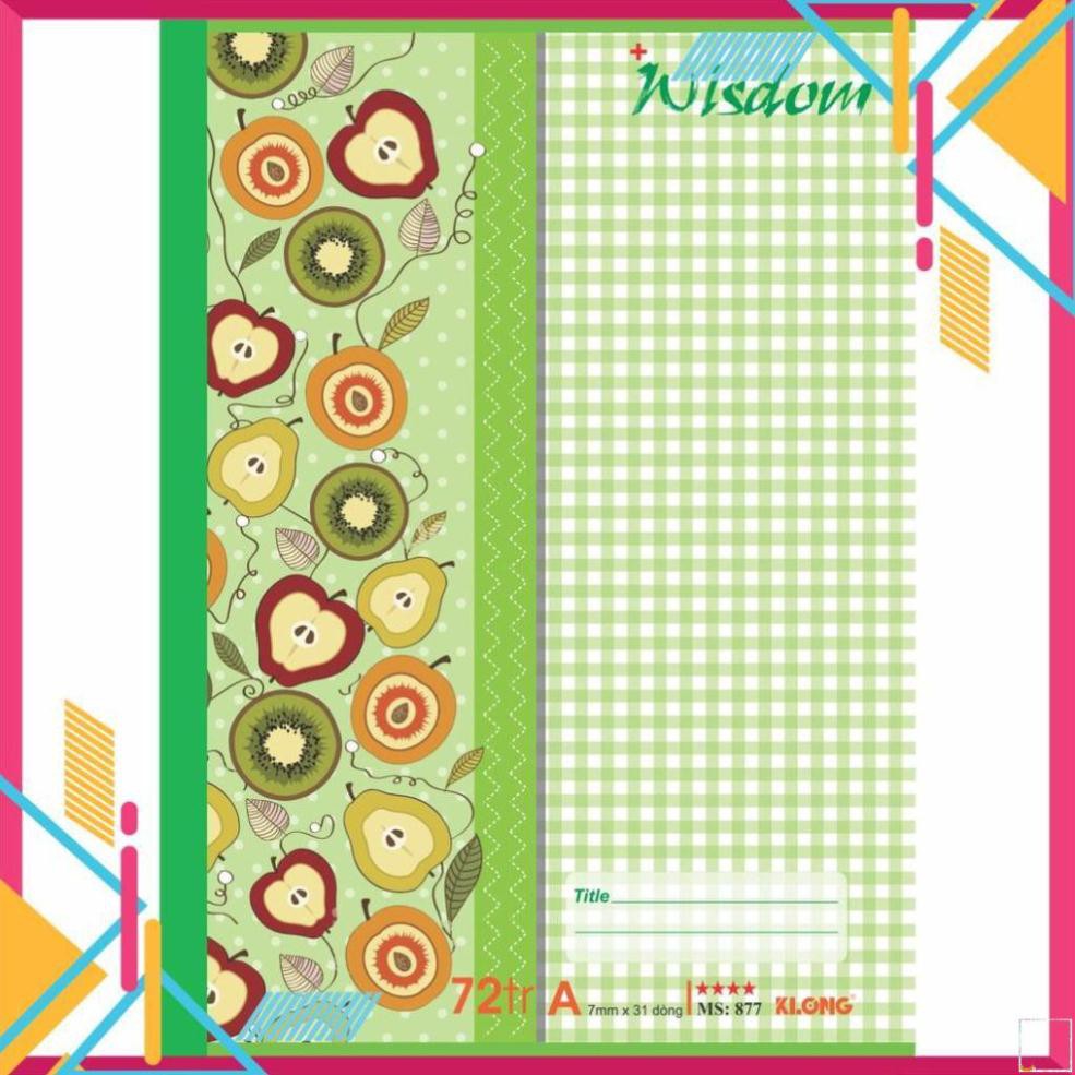 Vở kẻ ngang KLONG 72trg B5 Wisdom 58/86; MS: 877 []