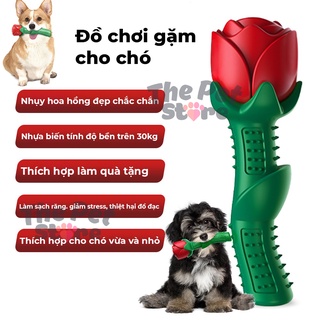 Đồ Chơi Gặm Hình Hoa Hồng Cho Chó - đồ chơi xương gặm cho chó siêu dẻo dai giúp làm sạch răng