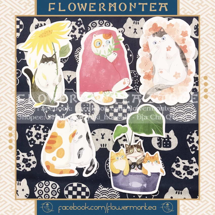 Set 3 Tấm Bưu Thiếp | Postcard - Khu Vườn Của Mèo Con