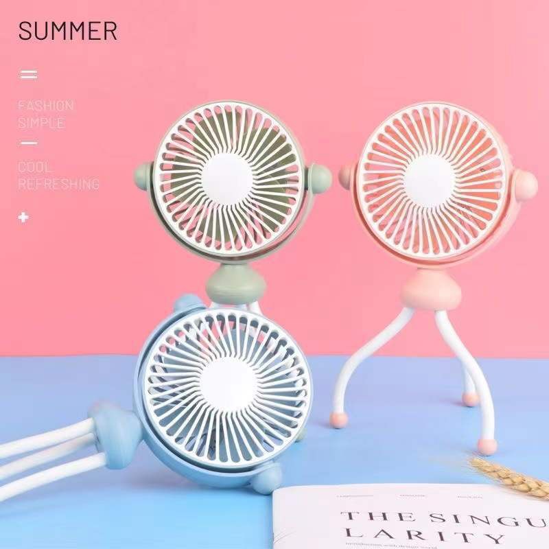Quạt cầm tay mini tích điện, có thể gập gọn để bàn, pin siêu bền