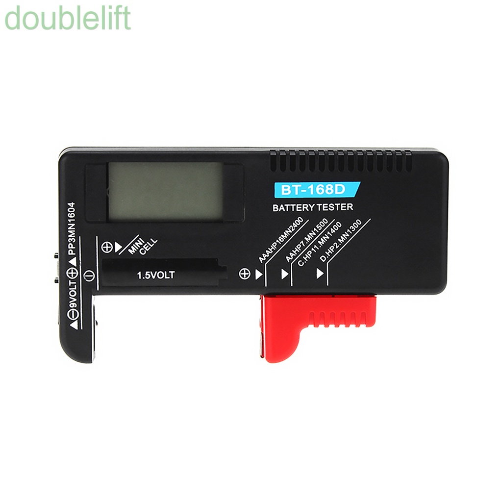 Thiết bị kiểm tra pin 9V/1.5V/AAA/AA/C/D kỹ thuật số có nút bấm tiện lợi