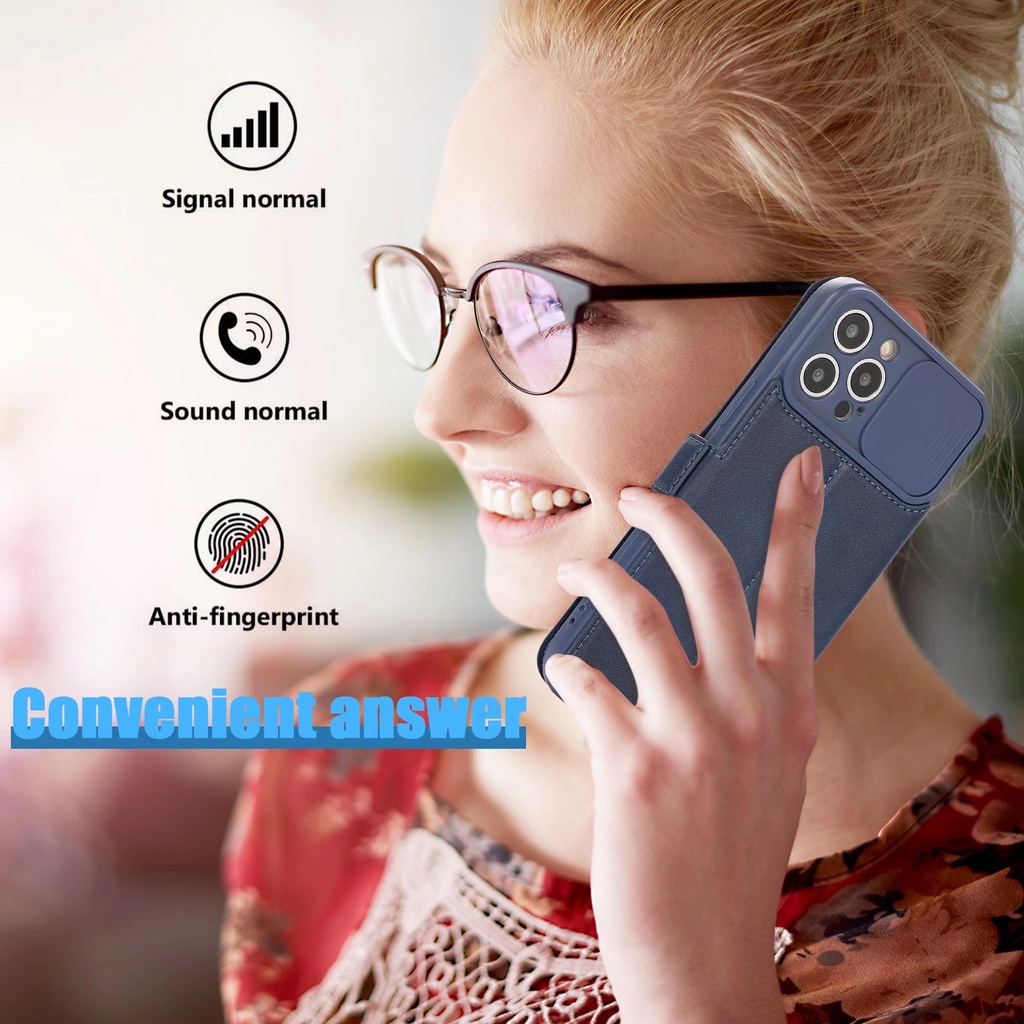 Trượt Bao Da Điện Thoại Kiểu Ví Đựng Thẻ Nắp Gập Từ Tính Bảo Vệ camera Chống Sốc Cho iphone 13 11 12 pro max x xr xs max 7 8 plus Ốp