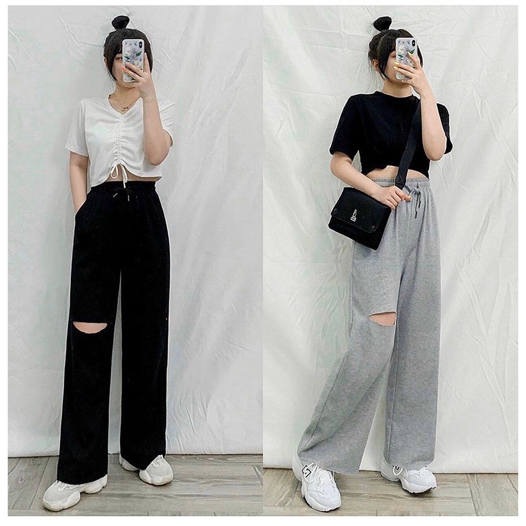 (HÀNG LOẠI 1 ) Quần Nỉ Da cá Ống Rộng