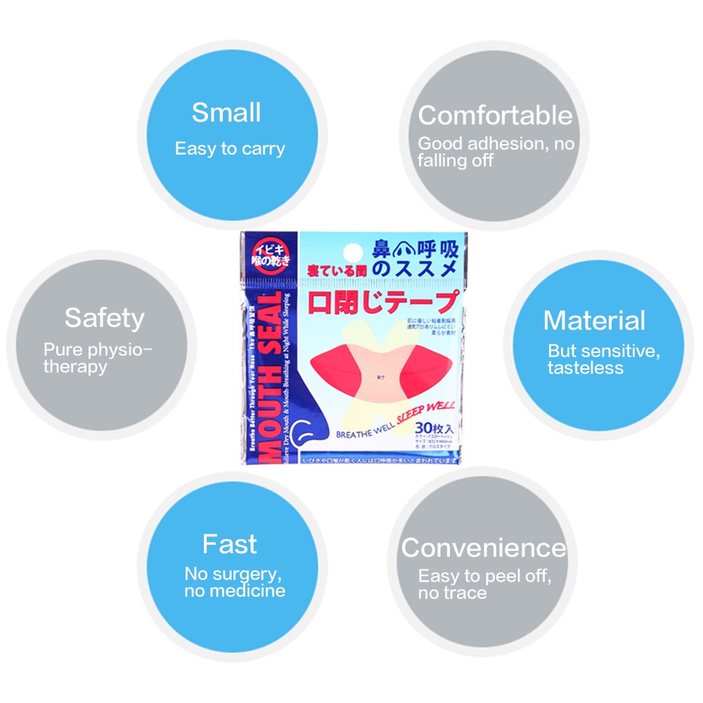 Set 36 miếng dán miệng SALORIE chống ngáy hỗ trợ giấc ngủ ngon tiện dụng