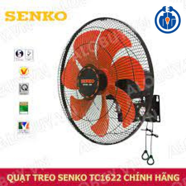 ⚡⚡ QUẠT TREO TƯỜNG 2 DÂY 7 CÁNH SENKO TC1622- BẢO HÀNH 1 NĂM